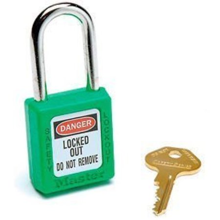Master Lock Master Lock Safety 410 Series Zenex Thermoplastic Padlock, Green, 410GRN 410GRN